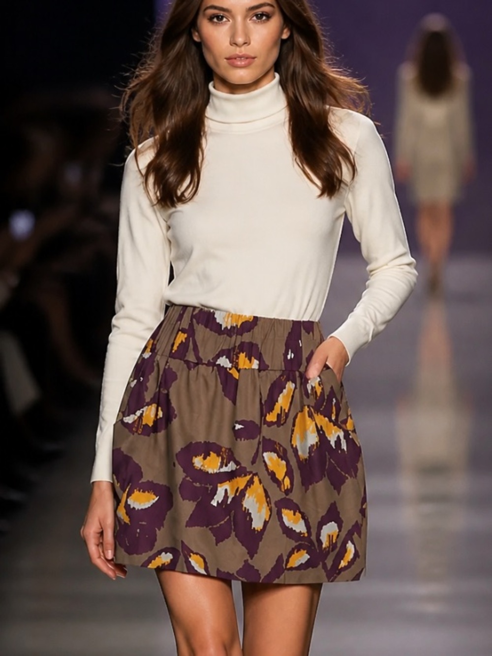DOLCE VITA Anthropologie Silk Mini Pull On Skirt